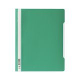 Chemise de présentation à lamelles A4+ - gouttière de passage - couverture pvc transparente Vert