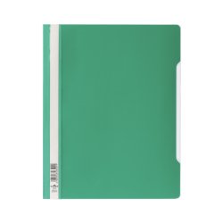 Chemise de présentation à lamelles A4+ - gouttière de passage - couverture pvc transparente Vert