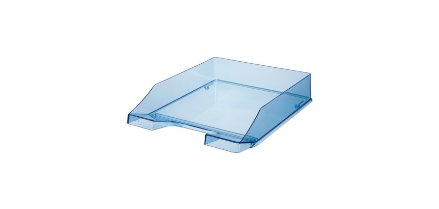 Corbeille à courrier KLASSIK TRANSPARENT, A4, bleu
