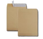 Pochette gpv kraft armé brun 120g auto-adhésive 280x365mm soufflet 30mm boîte 250 unités