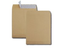 Pochette gpv kraft armé brun 120g auto-adhésive 280x365mm soufflet 30mm boîte 250 unités