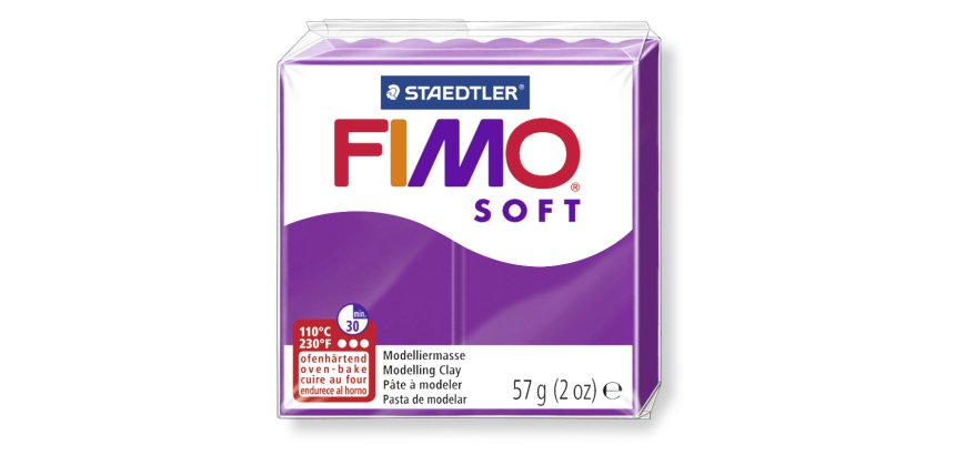 Pâte à modeler fimo soft coloris violet pain 57g