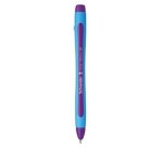 Stylo bille SLIDER MEMO à capuchon,pointe large,corps caoutchouc,encre indélébile Violette