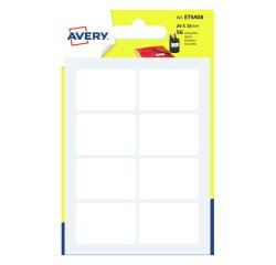Etiquette manuscrite avery 24x35mm coloris blanc pochette56 unites