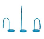 Luminaire bureau led mauljoy hauteur 33,5cm bras 35,8cm    tete diametre 11,8cm coloris  bleu