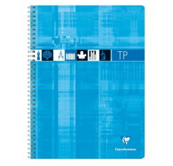 Cahier Travaux Pratiques reliure intégrale 24x32 cm 80 pages grands carreaux 90 g + uni 125 g - Assortis