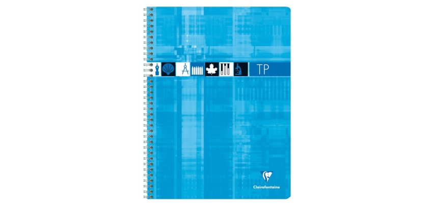 Cahier Travaux Pratiques reliure intégrale 24x32 cm 80 pages grands carreaux 90 g + uni 125 g - Assortis