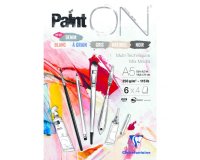 Paint'ON n°6 bloc collé 24F A5 250g assorti 6x4F - Assortiment