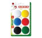 ARDA ACL03 fridge magnet Plastic Assorted colours, Black, Blue, Green, Red, White, Yellow 6 pc(s)