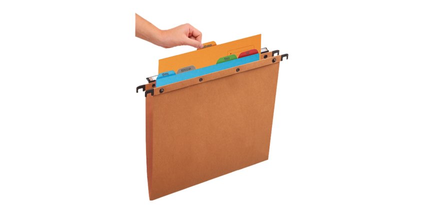 Pack 25 Hüllen mit Tabs ULTIMATE aus Kraftpapier 240 g für A4-Format Sortiment