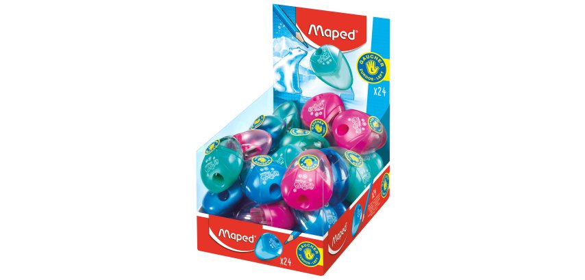 Taille-crayon i-gloo pour gauchers, présentoir 24