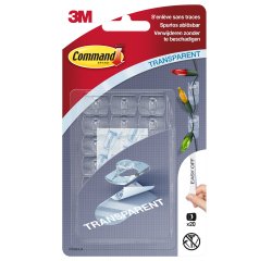 3M  Clip décoratif, plastique, taille XS, transparent