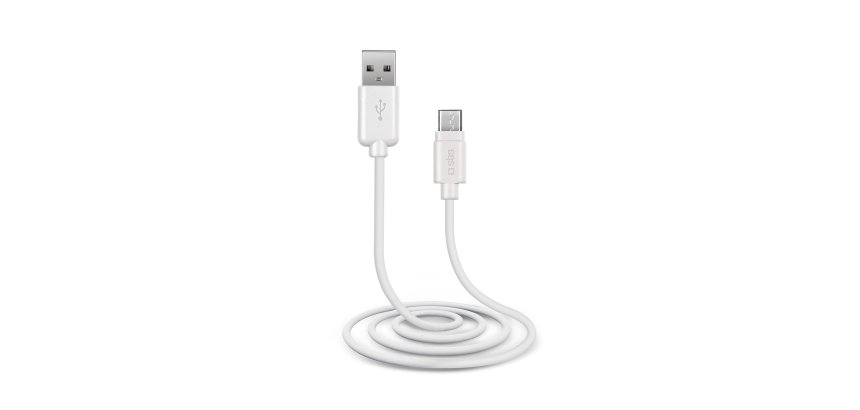 SBS Câble USB USB 2.0 - Micro-USB blanc
