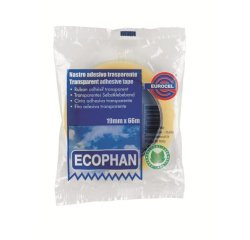 Nastro adesivo Ecophan - in caramella - 1,9 cm x 66 m - trasparente - Eurocel