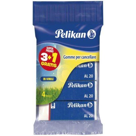 Pelikan AL 20 gomma per cancellare Bianco 4 pz