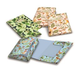 Cartella 3 lembi con elastico Nature Flowers - A4 - dorso piatto - fantasie assortite - Pigna