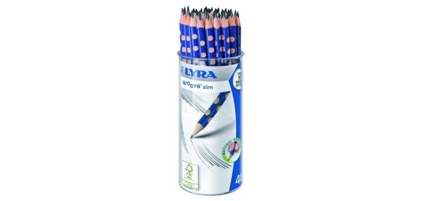 Pot de crayon graphite groove slim hb lyra forme            triangulaire gauchers et      droitiers diametre 7mm 48