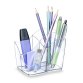 Multipot Ellypse 4 compartiments, Dimensions L11,8 x H9,8 x P8,9 cm, coloris Cristal
