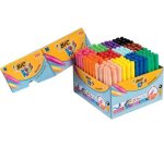 Feutre bic kids visacolor xl coloriage pointe extra-large bloquée couleurs vives coffret scolaire 144 unités