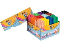 Feutre bic kids visacolor xl coloriage pointe extra-large bloquée couleurs vives coffret scolaire 144 unités