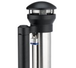 Cendrier sur base Infinity, rond, argent / noir