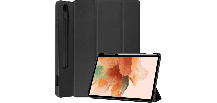 DLH Coque etui folio pour Samsung Galaxy Tab S7 FE (SM-T730 / SM-T736)