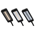 LED-bureaulamp pearly colour vario, zwart