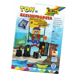 Papier à dessin teinté folia din a4 130g/m2 coloris assortis bloc de 20 unités