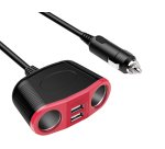 DLH Multiprise allume-cigare. 2 sorties allume-cigare max 150W et 2 sorties USB