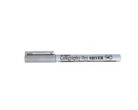 Marqueur artline permanent pointe large biseautée 2.5mm tous supports corps métal encre pigmentée résiste eau argent