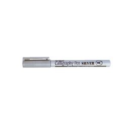 Marqueur artline permanent pointe large biseautée 2.5mm tous supports corps métal encre pigmentée résiste eau argent