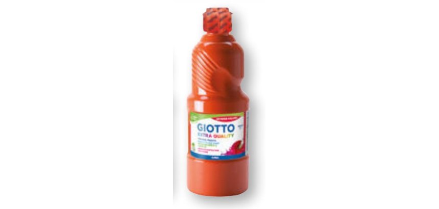 Gouache giotto flacon 500ml coloris rouge vif