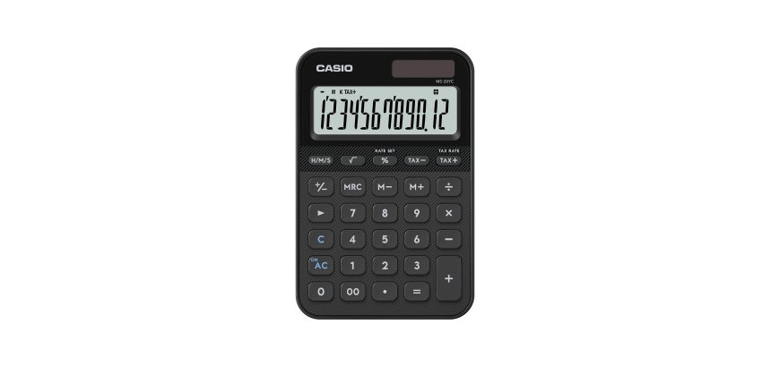 Casio MS-20YC calcolatrice Desktop Calcolatrice di base Nero