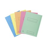 Paquet de 50 chemises pré-imprimés 2 rabats SUPER 250 en carte 210 grammes coloris assortis