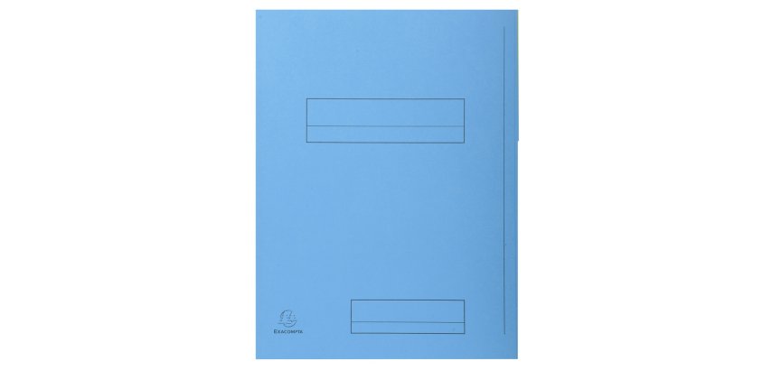 Chemises dossier 2 rabats Exacompta Super 24 x 32 cm bleu clair - Paquet de 50