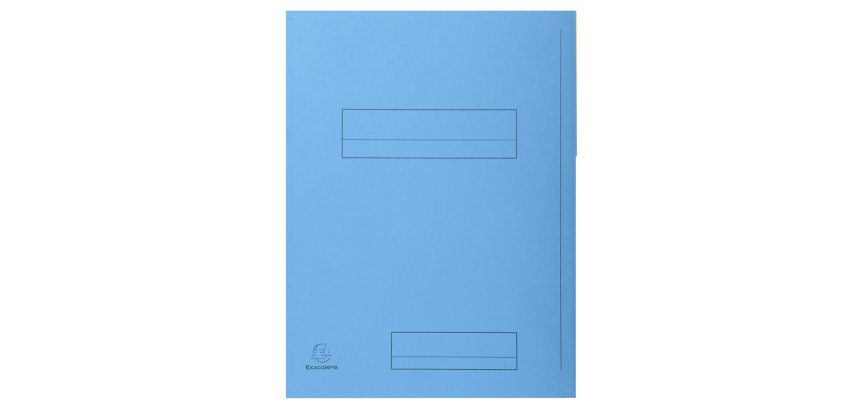 Chemises dossier 2 rabats Exacompta Super 24 x 32 cm bleu clair - Paquet de 50