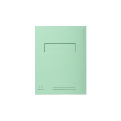 Paquet de 50 chemises pré-imprimés 2 rabats SUPER 250 en carte 210 grammes coloris Vert