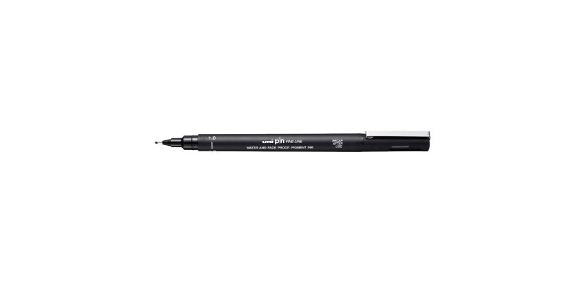 Feutre technique uniball pointes calibrees 1,0mm encre noir trace net et precis
