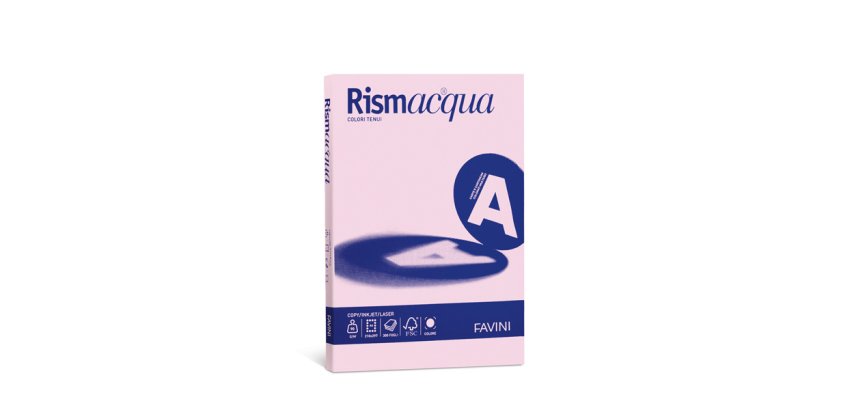 Carta Rismacqua - A4 - 140 gr - rosa 10 - Favini - conf. 200 fogli