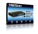Trendnet TPE-2840WS commutateur réseau Géré Gigabit Ethernet (10/100/1000) Connexion Ethernet, supportant l'alimentation via ce port (PoE) 1U Noir