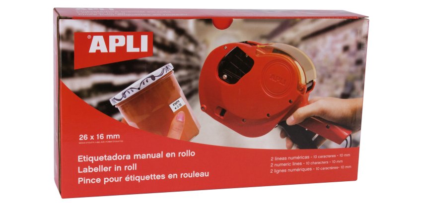 Pince à étiqueter 101419, rouge, 2 lignes