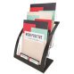 Porte-brochures 3 compart. A4 Contemporary + Porte-cartes A4 L28,9xH34,9xP15,6 cm transparent