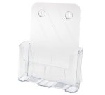 Porte-brochures, incliné, A4 portrait, transparent