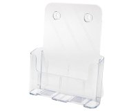 Porte-brochures, incliné, A4 portrait, transparent