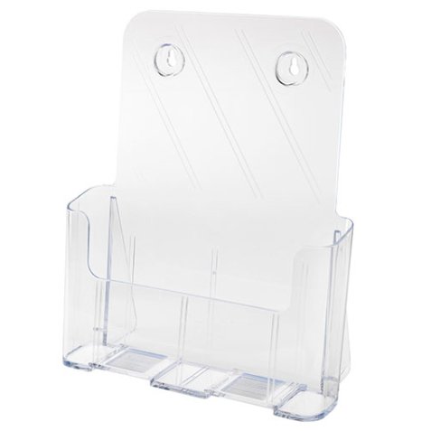 Porte-brochures, incliné, A4 portrait, transparent