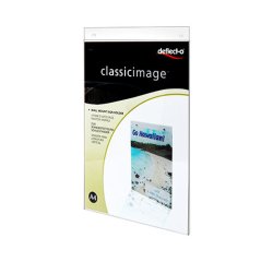 Porte visuel mural deflecto format a4 vertical transparent dimensions l32 3xh21 3xp0 18cm
