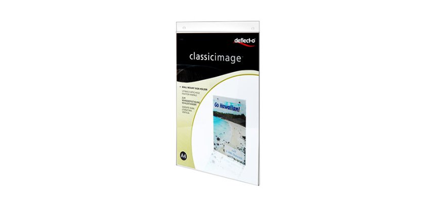 Porte visuel mural deflecto format a4 vertical transparent dimensions l32 3xh21 3xp0 18cm