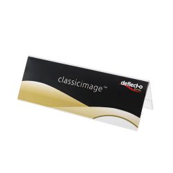 Porte-nom de bureau Transparent, en polystyrène, format A4 - L29,7 x H11,1 x P9,6 mm