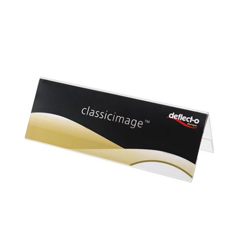 Porte-nom de bureau Transparent, en polystyrène, format A4 - L29,7 x H11,1 x P9,6 mm