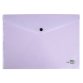 Pochette enveloppe liderpapel polypropylene 180 microns a4  97x210mm 50f fermeture bouton lavande opaque